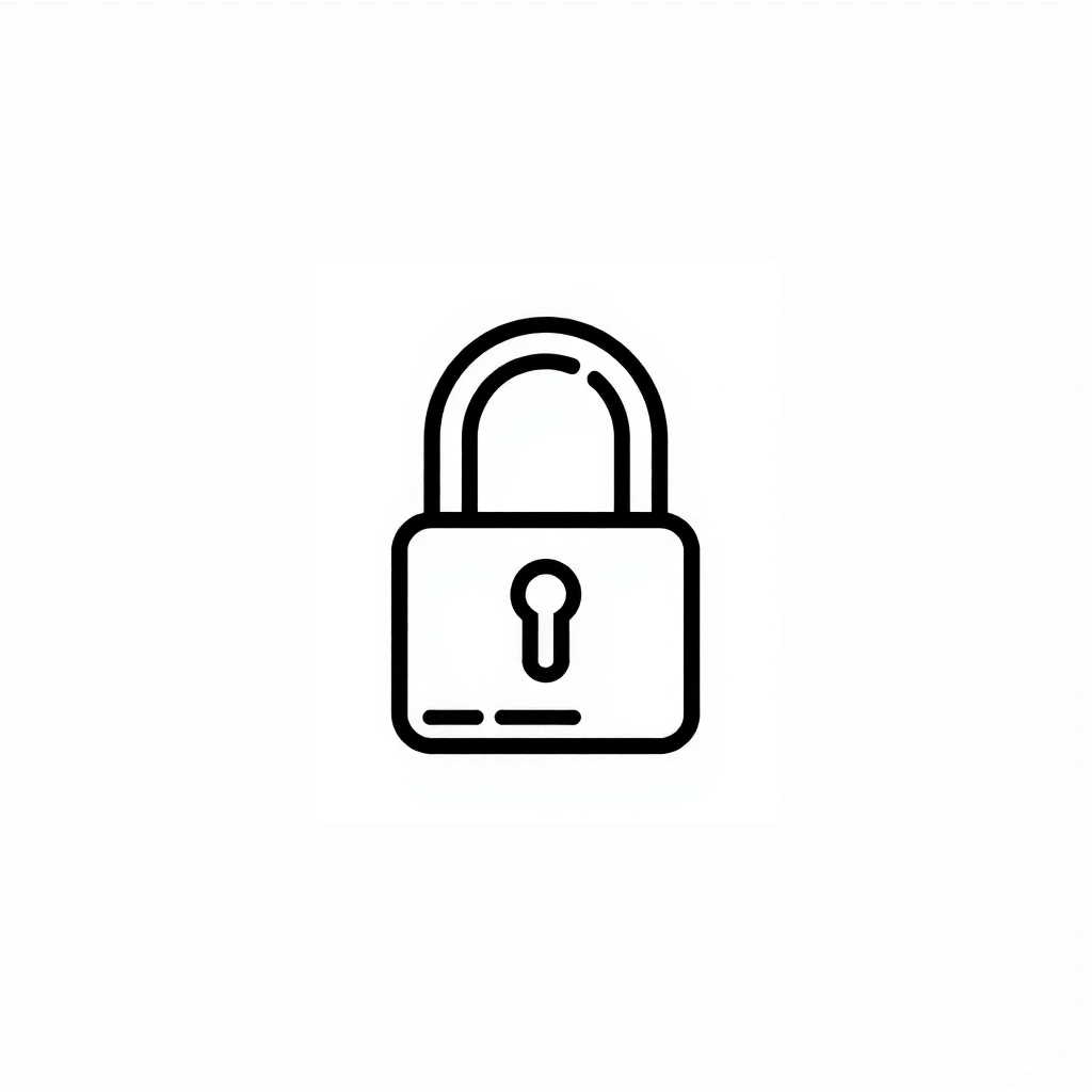 Icono de candado para seguridad de datos